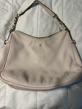 Kate Spade Pebbled Leather Hobo Bag in biege